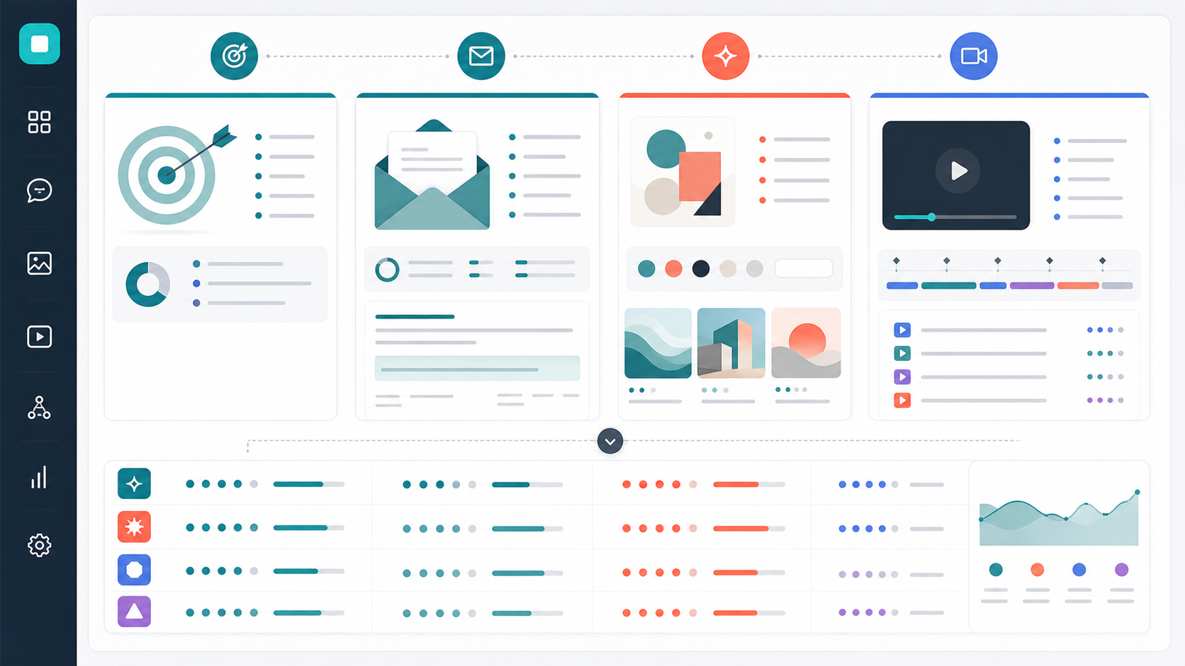 Generated multi-model founder workflow dashboard showing generic model outputs across a launch project